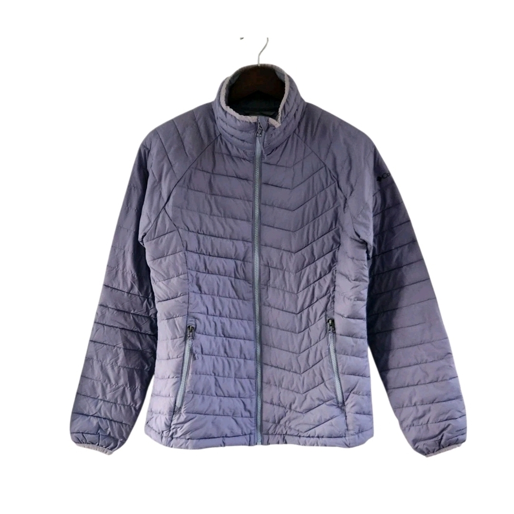 Columbia Jacket Womens Medium Purple Powder Lite Omni-Heat Insulated Puffer Coat